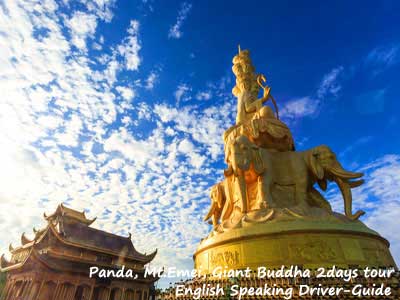 Panda, Mt.Emei, Giant Buddha 2days  tour